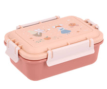 Load image into Gallery viewer, Pink bento box with cartoon characters on a white background
