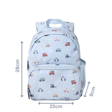 Load image into Gallery viewer, Personalised City Cars Children's Backpack with Name | Kids School Bag | Boys | Ages 2-6