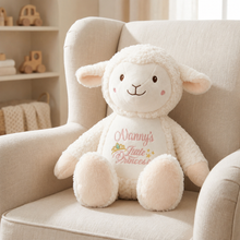 Load image into Gallery viewer, Personalised Lamb Soft Toy | Embroidered Baby Gift