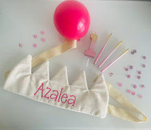 Load image into Gallery viewer, Personalised Fabric Birthday Crown