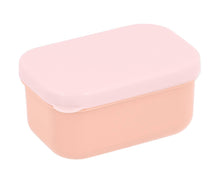 Load image into Gallery viewer, A rectangular plastic container with a light pink lid and a peach-colored body, shown on a plain white background.