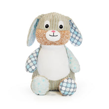 Load image into Gallery viewer, Plush toy rabbit with polka dot ears and feet on a white background