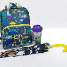 Load image into Gallery viewer, Dino Adventure Back to School Set – Personalised Backpack, Water Bottle &amp; Umbrella