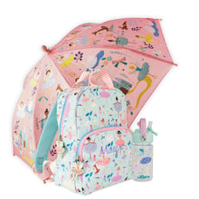 Load image into Gallery viewer, Children's backpack and umbrella with fairy design on a white background