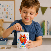 Load image into Gallery viewer, Personalised Monster Money Box | Children's Ceramic Piggy Bank