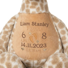 Load image into Gallery viewer, Personalised Giraffe Soft Toy | Embroidered Teddy Bear Gift