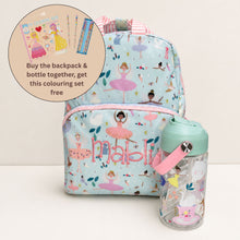 Load image into Gallery viewer, Personalised Girls Backpack with Name | Fairy Enchanted Kids School Bag | Ages 3-7