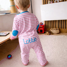 Load image into Gallery viewer, Personalised Baby Striped Bodysuit | Long Sleeve All in One