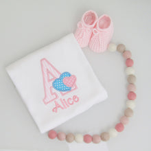 Load image into Gallery viewer, Personalised Initial Heart T-Shirt | Children's Cotton Top