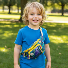 Load image into Gallery viewer, Dinosaur Kids Belt Bag – Wipe Clean Crossbody Bum Bag
