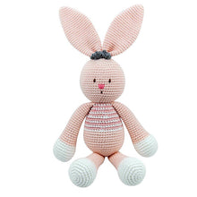 Load image into Gallery viewer, Pink Crochet Bunny Soft Toy.
