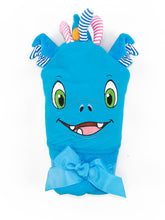 Load image into Gallery viewer, Novelty blue dragon hooded towel for kids 