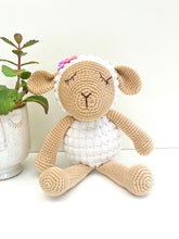 Load image into Gallery viewer, Crochet Lamb soft toy, teddy.