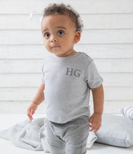Load image into Gallery viewer, Heather Marl &amp; White stripe 2 piece set
