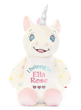 Load image into Gallery viewer, Aurora the Unicorn, personalised soft toy
